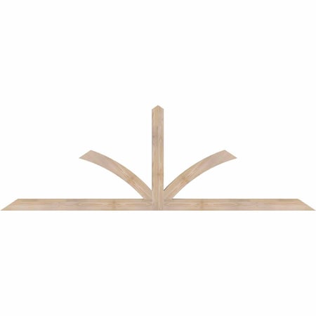 Ekena Millwork Richland Smooth Timber Gable Bracket, Douglas Fir, 96"W x 32"H x 3 1/2"D x 3 1/2"F, 8/12 Pitch GBW096X32X0404RIC00SDF